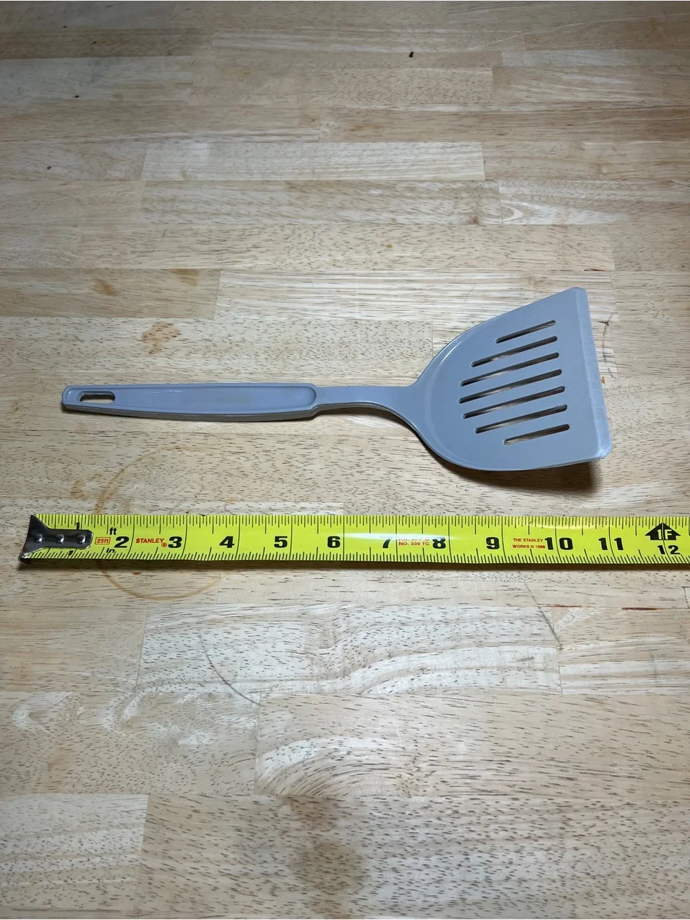 Vintage Ekco Nylon Spatula USA Lightweight 11” Flipper Slotted Gray Plastic